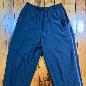 Nike Men's Medium Fit Black Running FitDry Ankle Zip Pants 207212-010 Active Gym